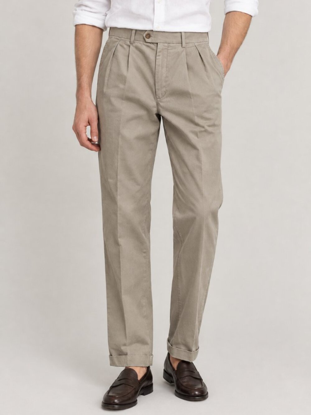 Savane 100% Cotton Khaki Trousers Men’s Classic Dress Pants work office chinos